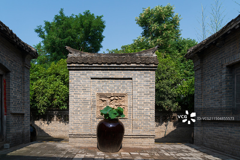 中国传统建筑局部，照壁图片素材