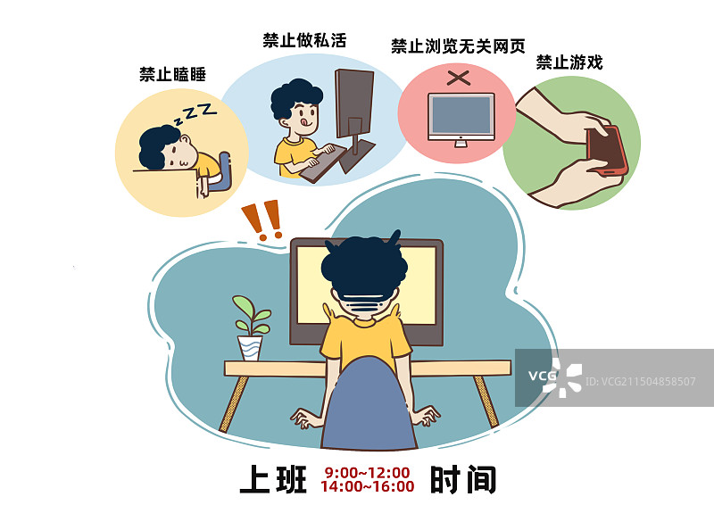 公司考勤制度之办公设备使用规范图片素材