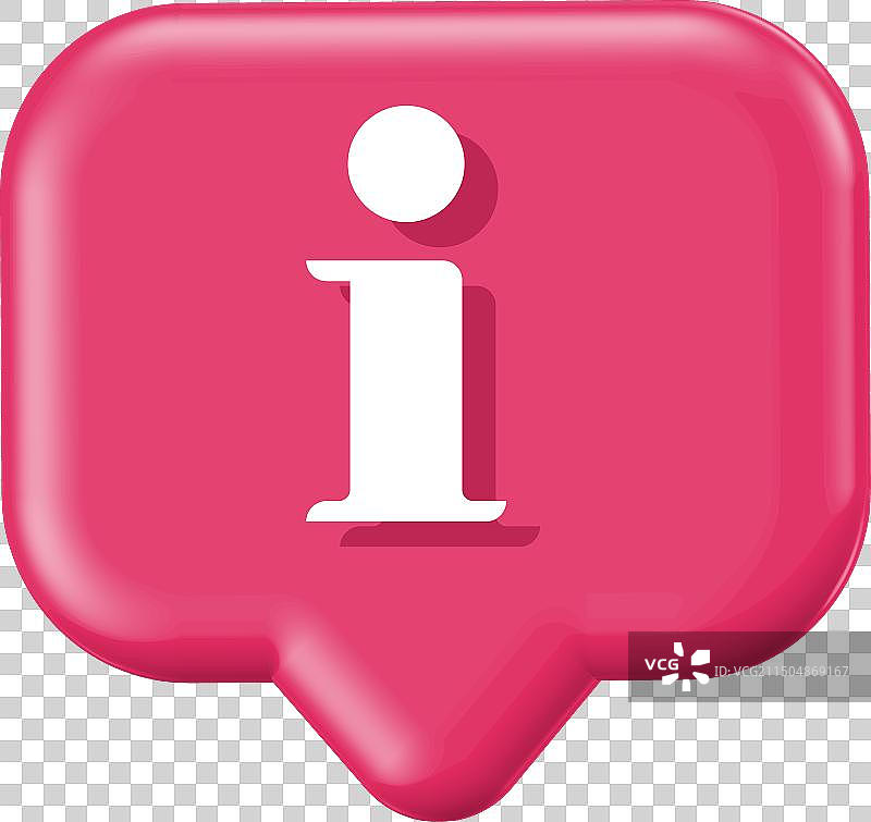 3D信息红色气泡图标渲染图形图片素材