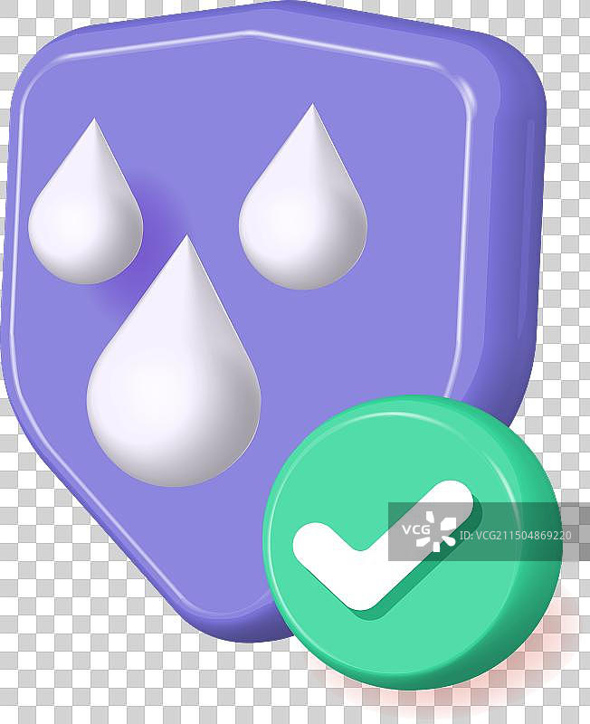 防水3D水阻力防护罩图标图片素材