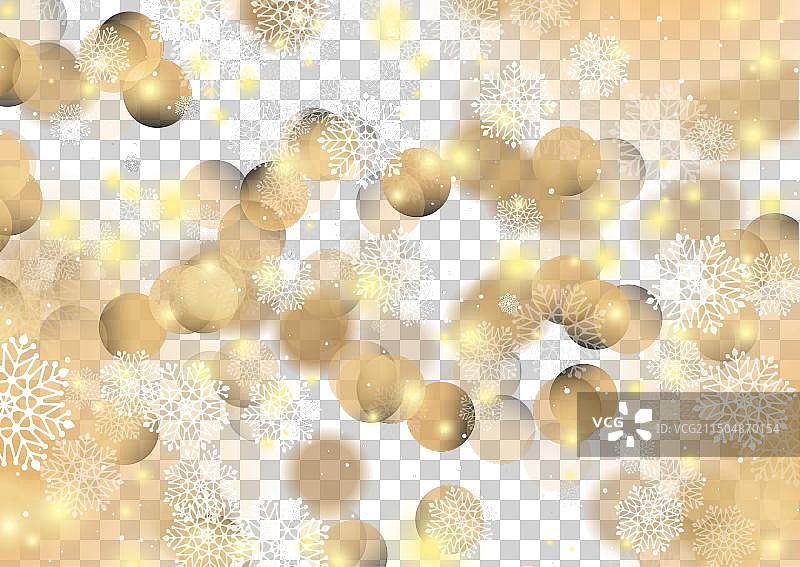 圣诞节背景，含雪花和散景图片素材