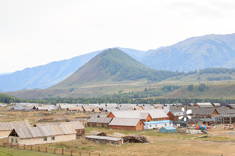 禾木村的田园风光图片素材
