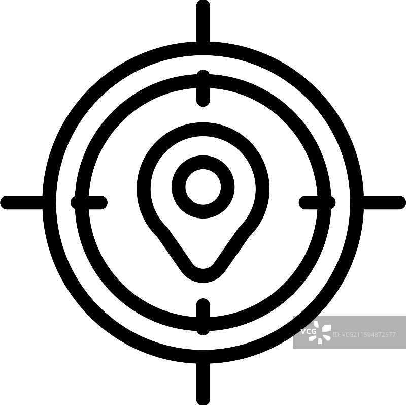 带十字瞄准线的定位图标图片素材