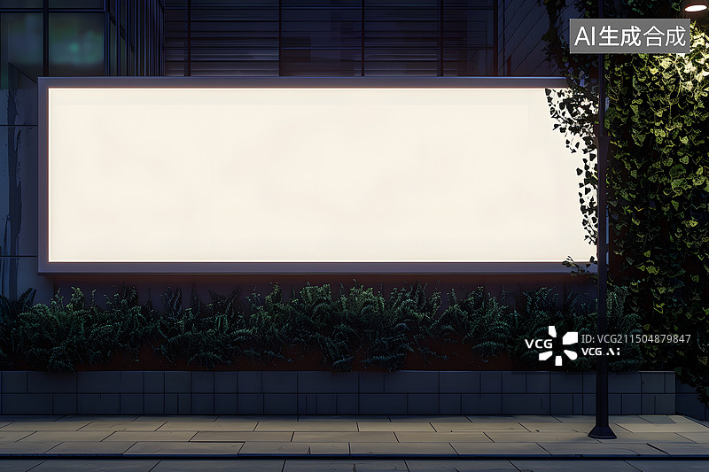【AI数字艺术】户外广告牌灯箱图片素材