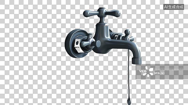 【AI数字艺术】水龙头平面设计插图创意图片素材