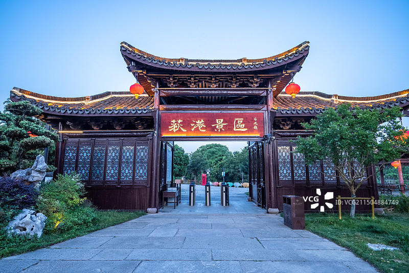 湖州南浔荻港古村图片素材