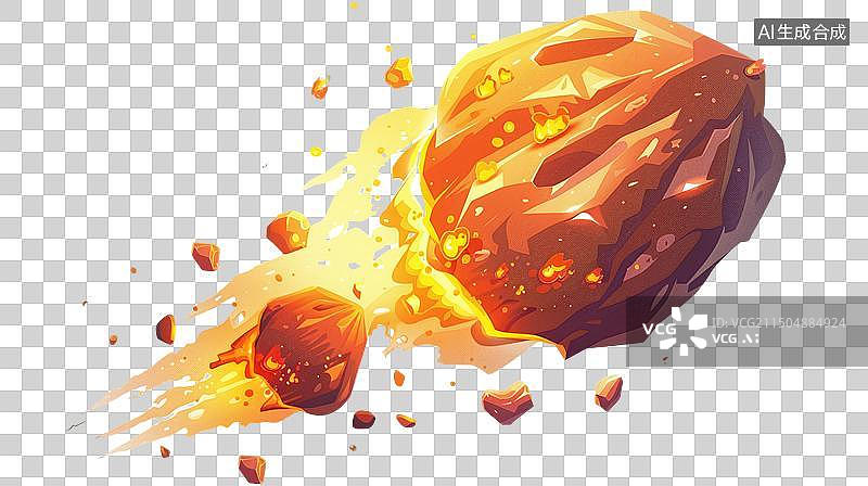 【AI数字艺术】带火迹的流星图片素材