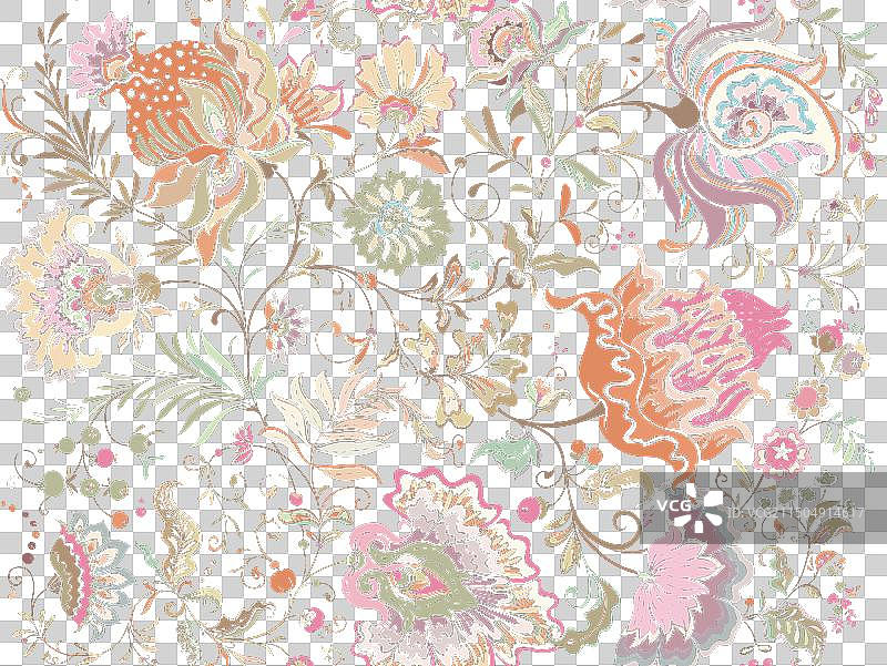 幻想花在复古复古雅各布图片素材