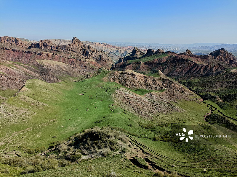 百里丹霞图片素材