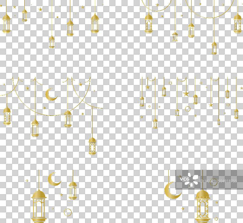 斋月灯笼元素合集图片素材