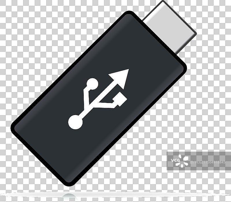 白色背景上的U盘图片素材