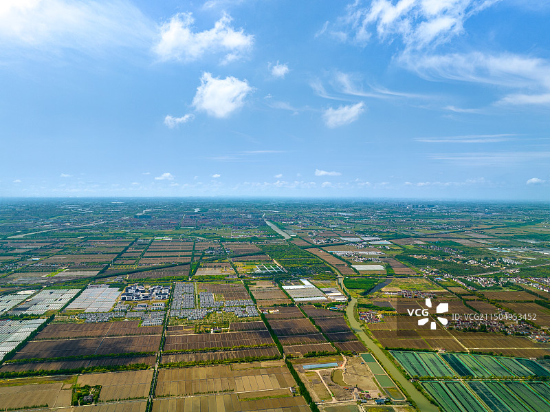 上海市松江区泖港镇黄桥村 黄桥港 黄桥智汇园 农村宅基地改革 农民集中居住 乡村振兴产业园区图片素材