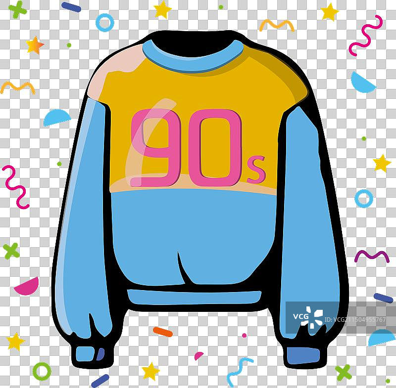 90年代复古元素迪斯科夹克图片素材