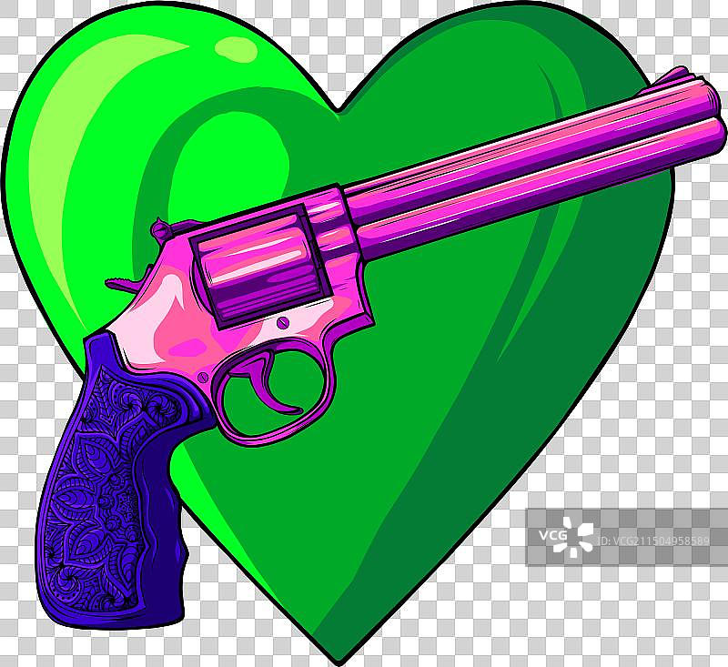 心形左轮手枪图片素材