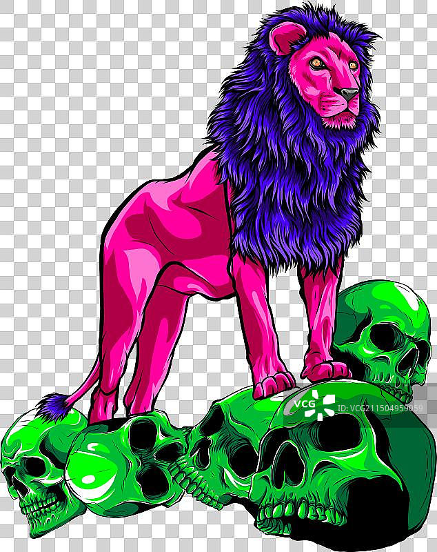 拟人化卡通狮子吉祥物图片素材