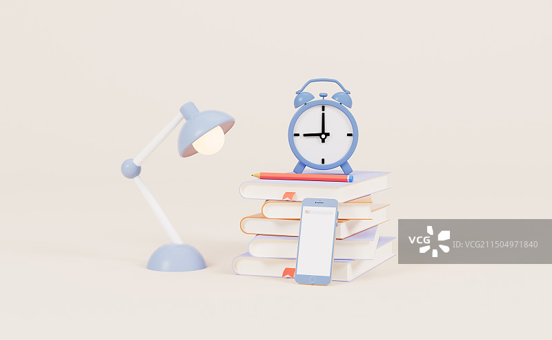 教育学习概念3D卡通插画图片素材