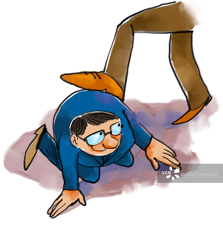 踩在脚下，残酷的，跪着，职权，胆小的图片素材