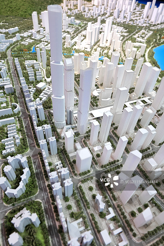 深圳市当代艺术与城市规划馆里的城市沙盘模型图片素材