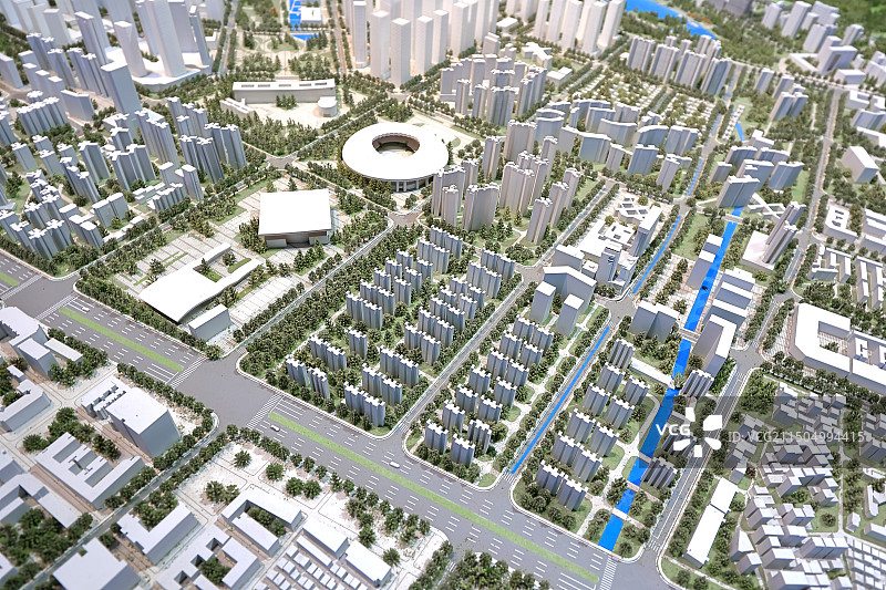 深圳市当代艺术与城市规划馆里的城市沙盘模型图片素材