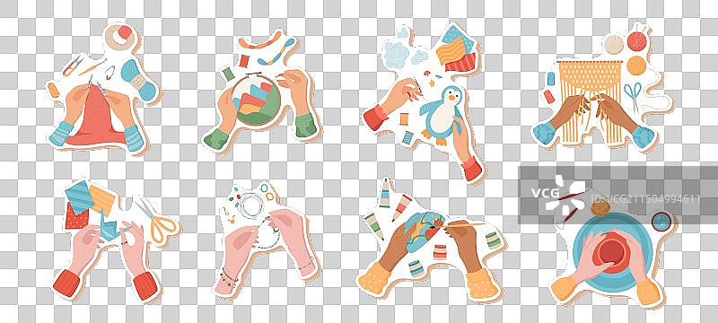 彩色手工贴纸图片素材