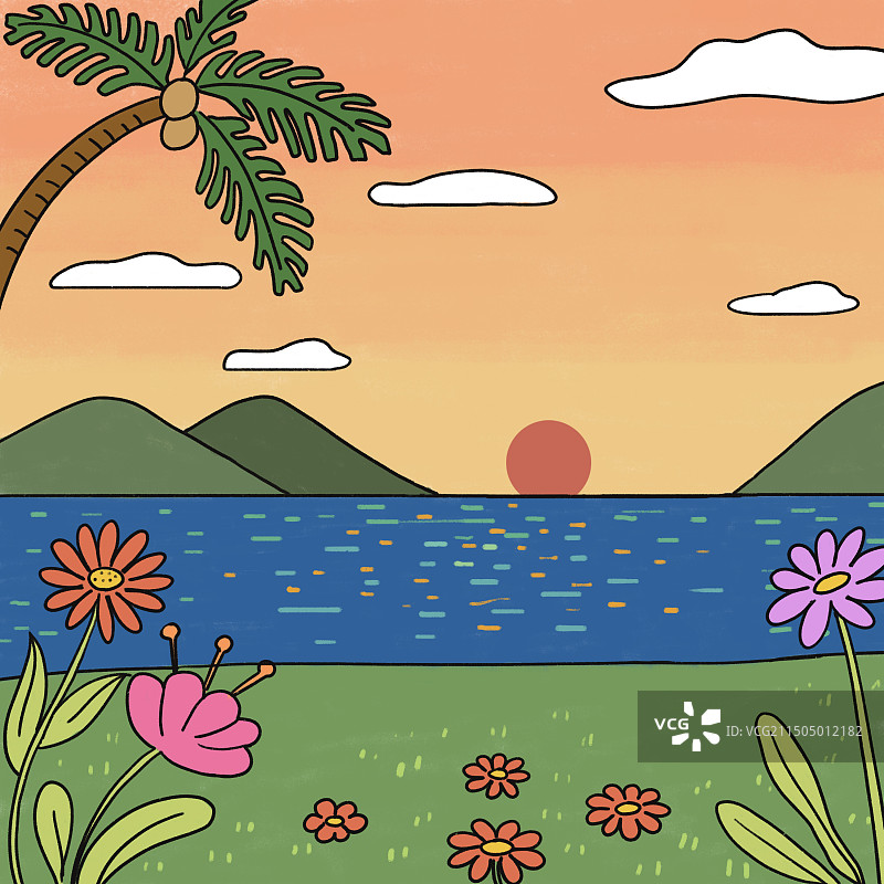 夕阳风景图片素材