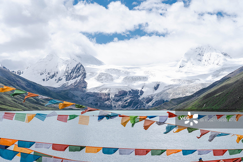 西藏萨普神山风景图图片素材