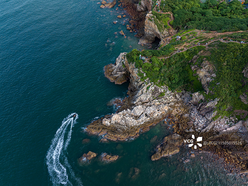 深圳大鹏半岛南澳杨梅坑鹿嘴山海风光图片素材
