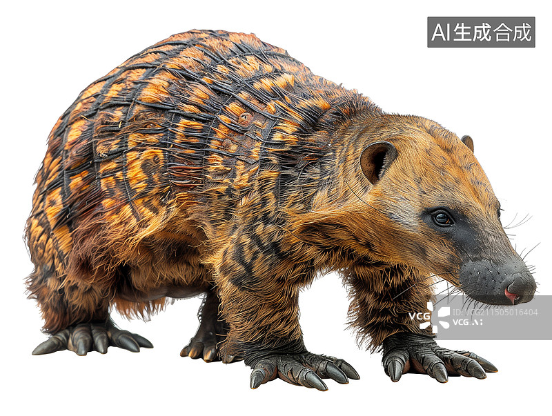 【AI数字艺术】白色背景下的动物特写镜头图片素材