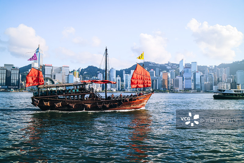 香港维多利亚港轮船图片素材