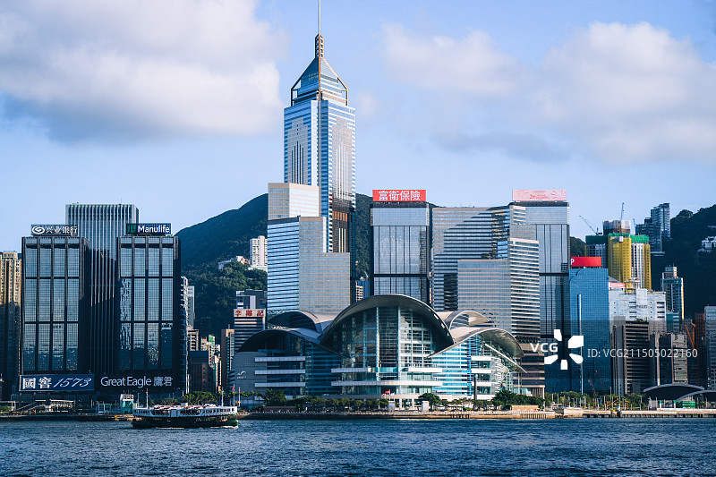 香港维多利亚港星光大道图片素材