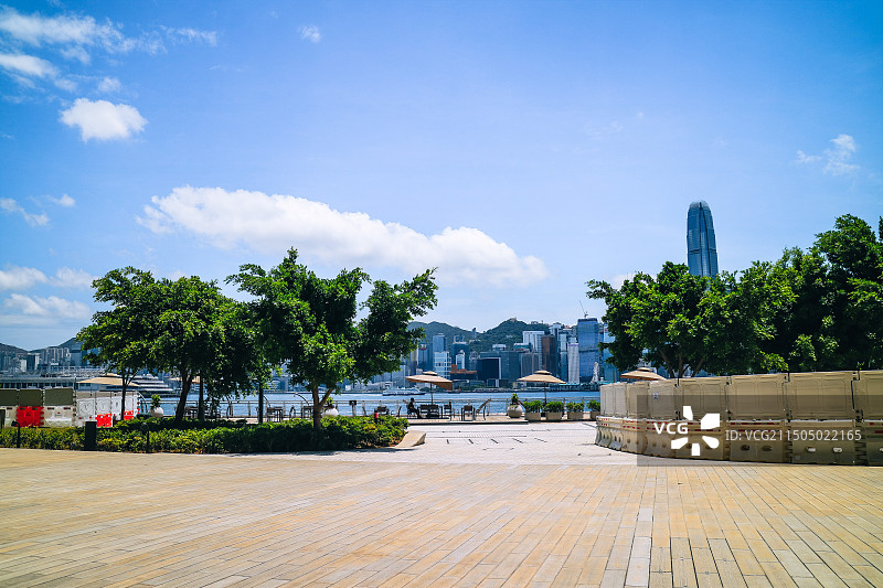 香港维多利亚港星光大道图片素材