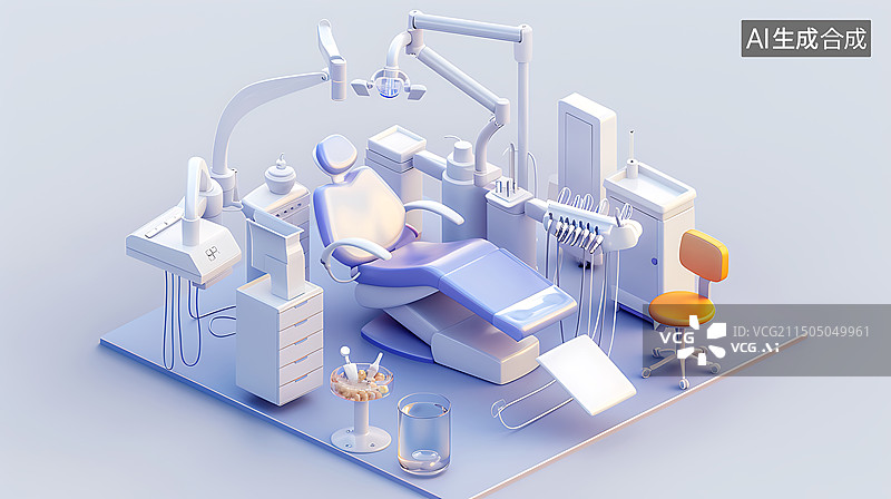 【AI数字艺术】口腔卫生健康牙科场景海报图片素材