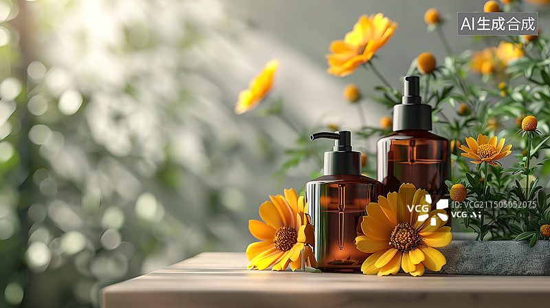 【AI数字艺术】洗护用品场景图片素材