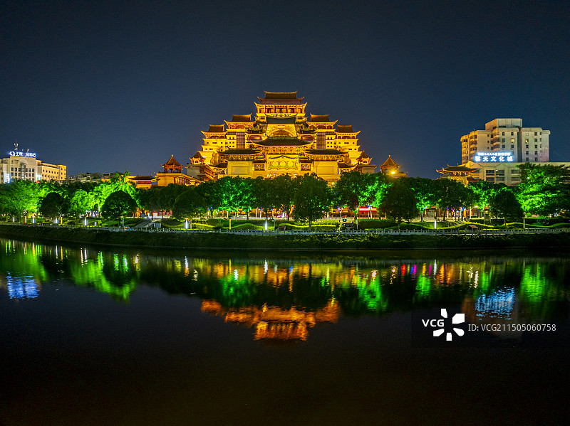 玉林云天文化城航拍图片素材