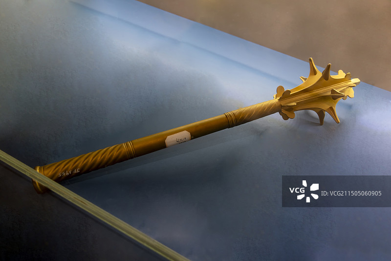 捷克斯洛伐克国防部长赠送给朱德的权杖 朱德故居图片素材