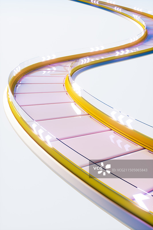 悬浮公路城市建筑群3D渲染空间背景图片素材