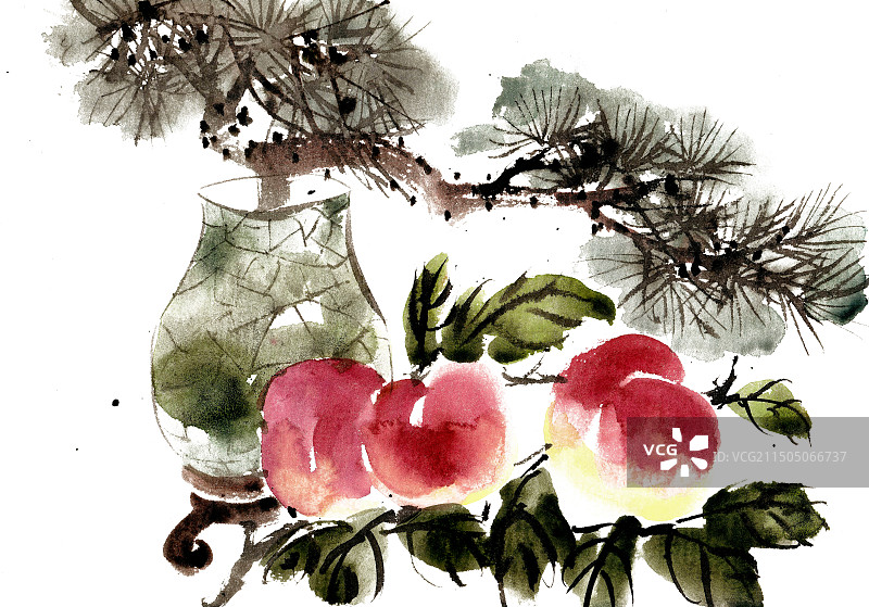 丰收的桃子图片素材