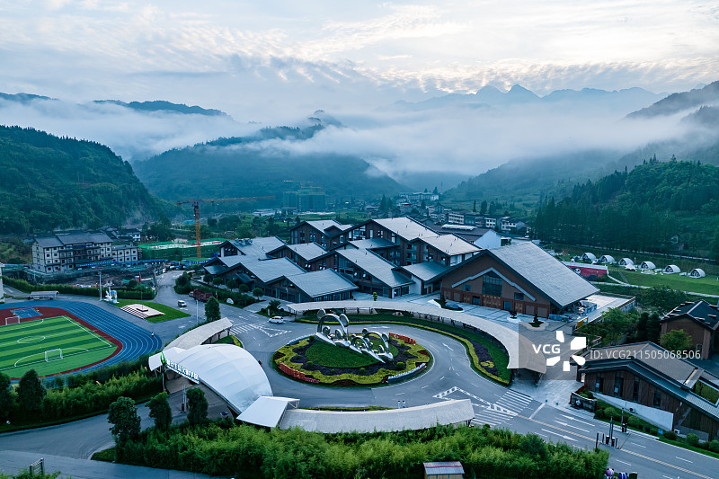 大熊猫国家公园南入口社区雅安荥经龙苍沟镇图片素材