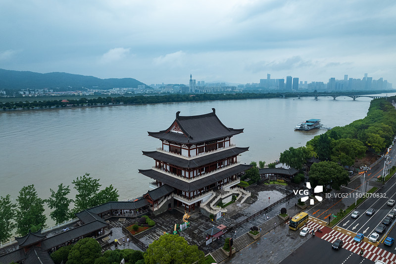 长沙杜甫江阁 橘子洲图片素材