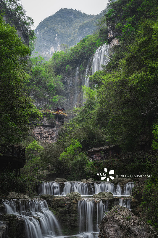三峡大瀑布图片素材