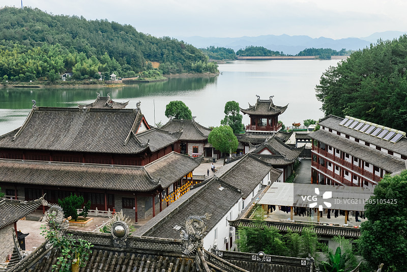 浙江省台州市天台县桐柏宫, 道教建筑风景图片素材