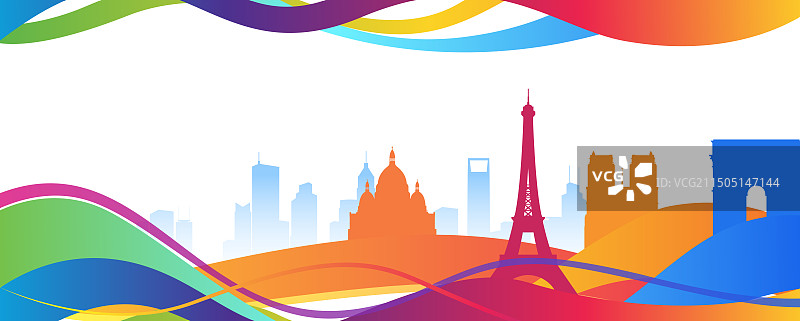 2024巴黎奥运会中国运动员人物矢量插画海报图片素材