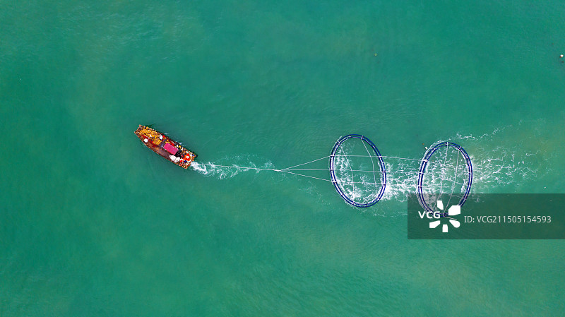 青岛崂山网箱养殖图片素材