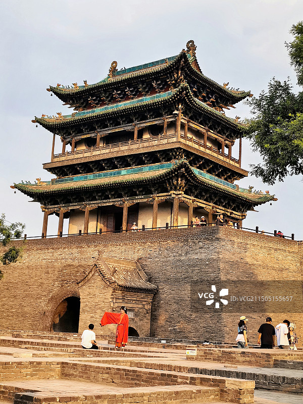 城楼光影图片素材