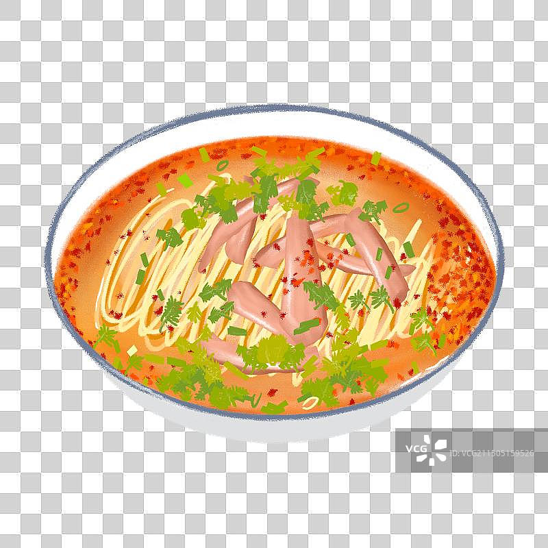 徐州特色美食插画沛县冷面图片素材