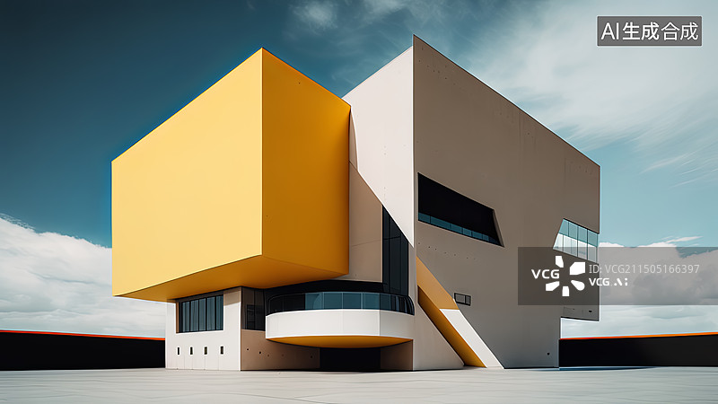 【AI数字艺术】现代时尚简约建筑图片素材