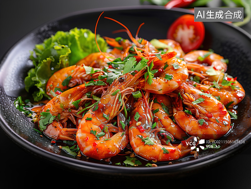 【AI数字艺术】美食：小龙虾图片素材