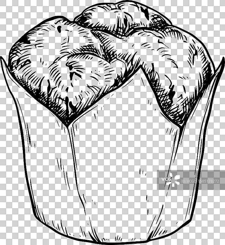 玛芬复古食品速写图片素材