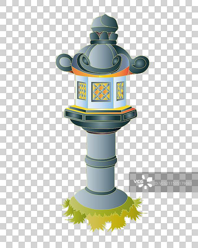 日式花园石灯笼图片素材