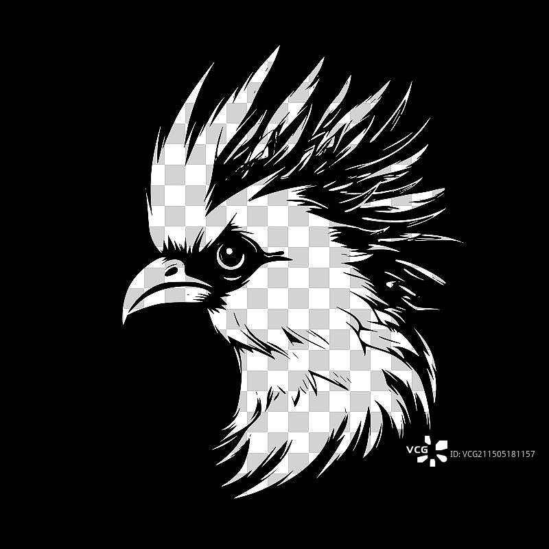 极简主义风格的葵花鹦鹉轮廓图片素材